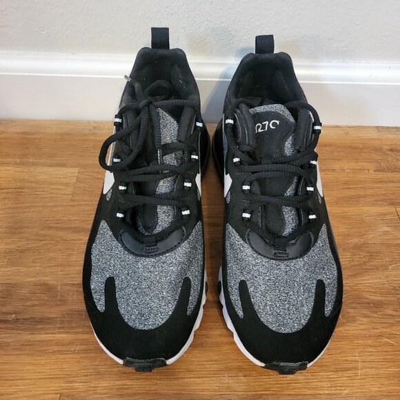 Nike Air Max 270 React Running Shoes Mens 6.5 Black Gray Sneakers AO4971-001 - Picture 4 of 13
